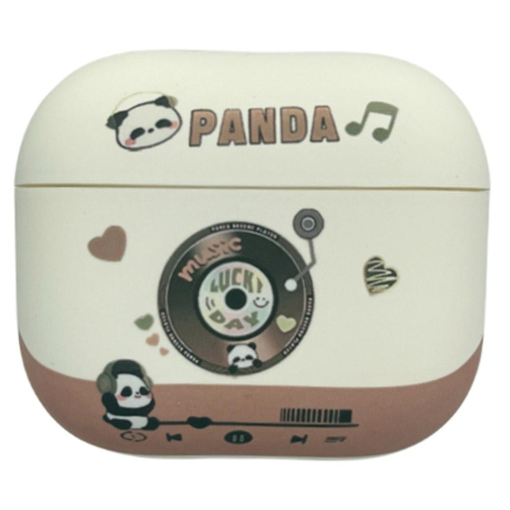 

For Apple AirPods Pro Earphone Protector TPU Earphone Case Lovely Panda Earphone Shell White