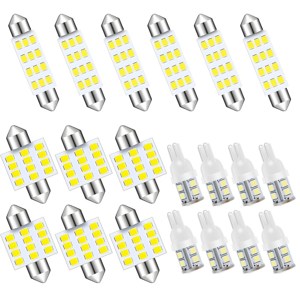 20/24/36Pcs LED Car Interior Lights 6500K 150LM Car LED Bulb Kit T10 31mm 42mm LED Dome Light Car Interior Replacement Bulbs
