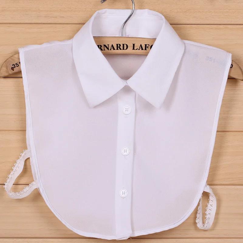 Fake Collar For Shirt Detachable Collars Solid Shirt Lapel Blouse Top Men Women Black White Girls Top Clothes QH132