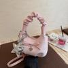 Urban Chic Solid Color Cloud Bag Pu Small Shoulder Bag With Zipper Closure For Everyday
