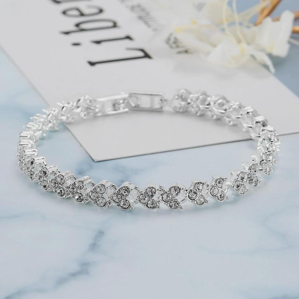 "Korean Romantic Double-Layer Diamond Star Bracelet"