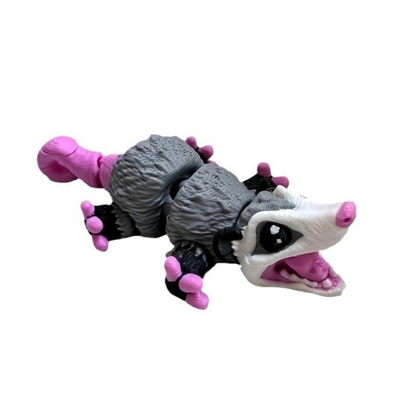 Articulated Opossum Fidgets Toy Fun Stress Reliever for Home Office or Travel Durable 3D Printed Design