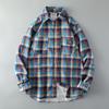 Brushed Long Sleeve Casual Export Parka Plaid Shirt
