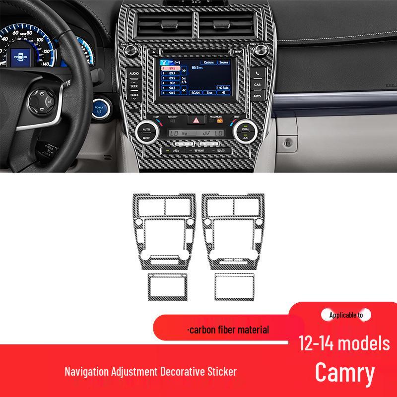 Toyota Camry 12-14 Carbon Fiber Navigation Panel Trim Sticker