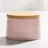 Ceramic Tea Canister with Bamboo Lid Airtight Tea Herb Storage Jar 20g Capacity Spice Box Case Organizer for Coffee Beans Cosmetics