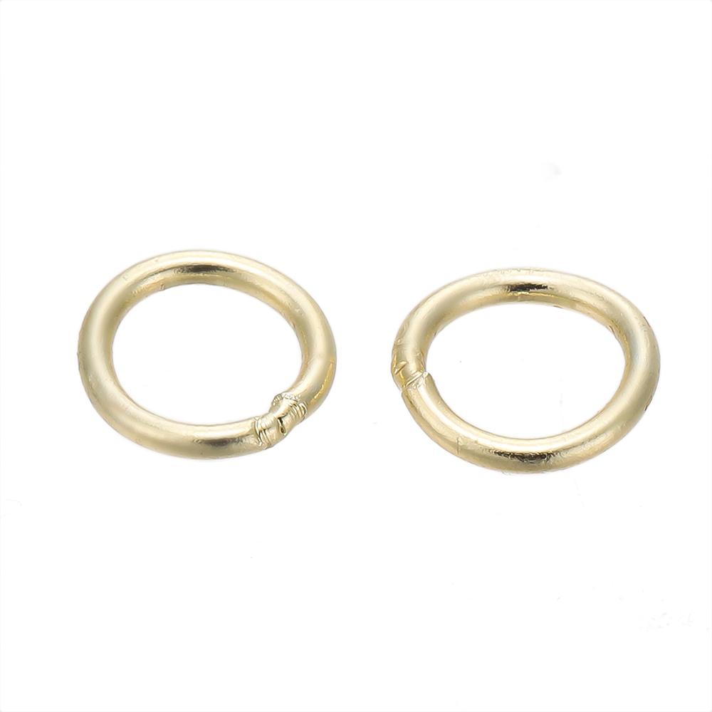 20/50pcs/lot 14K 18K Gold Plated Split Rings Connecting Ring Brass Close Jump Rings Accessories For Jewelry DIY Jewelry Material