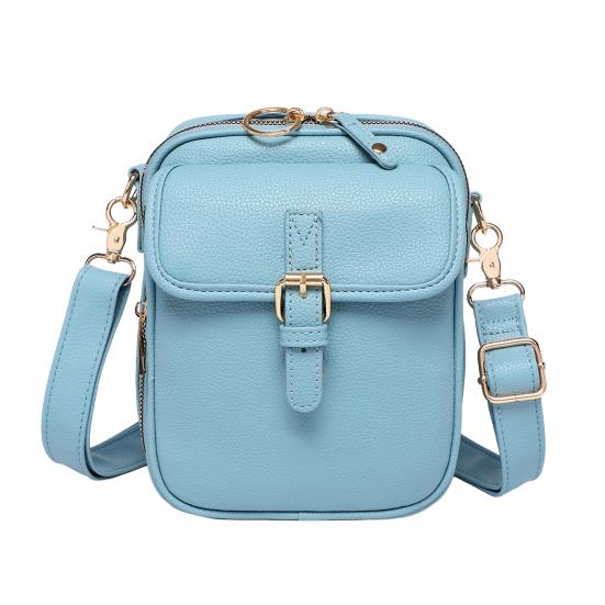 Women Messenger Bag Faux Leather Mini Crossbody Bag Retro Shoulder Bag with Adjustable Removable Strap for Travel Shopping Work