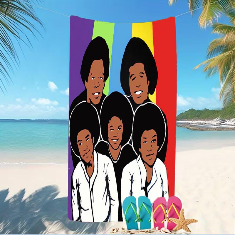 Beach Towel with The Jackson Pattern - soft,absorbent,machine washable Lightweight&Modern,swimming,Travel Essentials