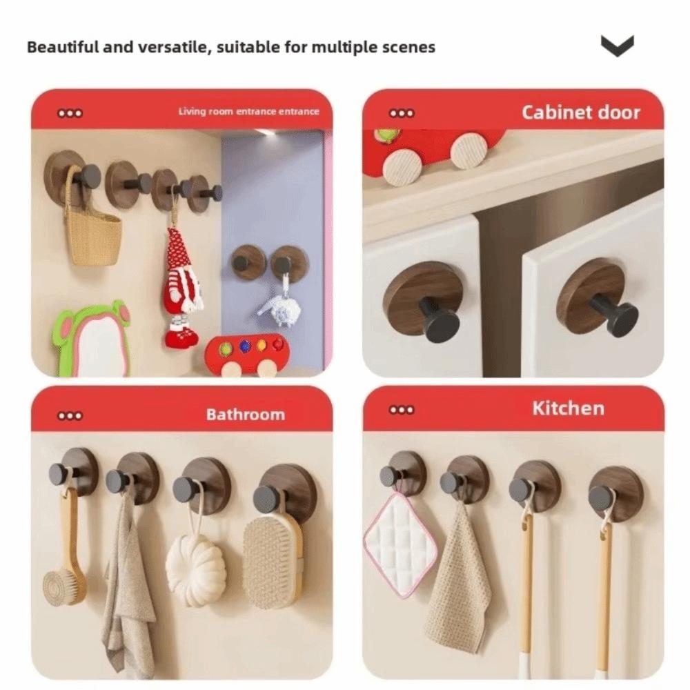 Chinese Style Suction Hook Rotating Heavy-duty Adhesive Hanging Gifts Kitchen Bathroom Rack