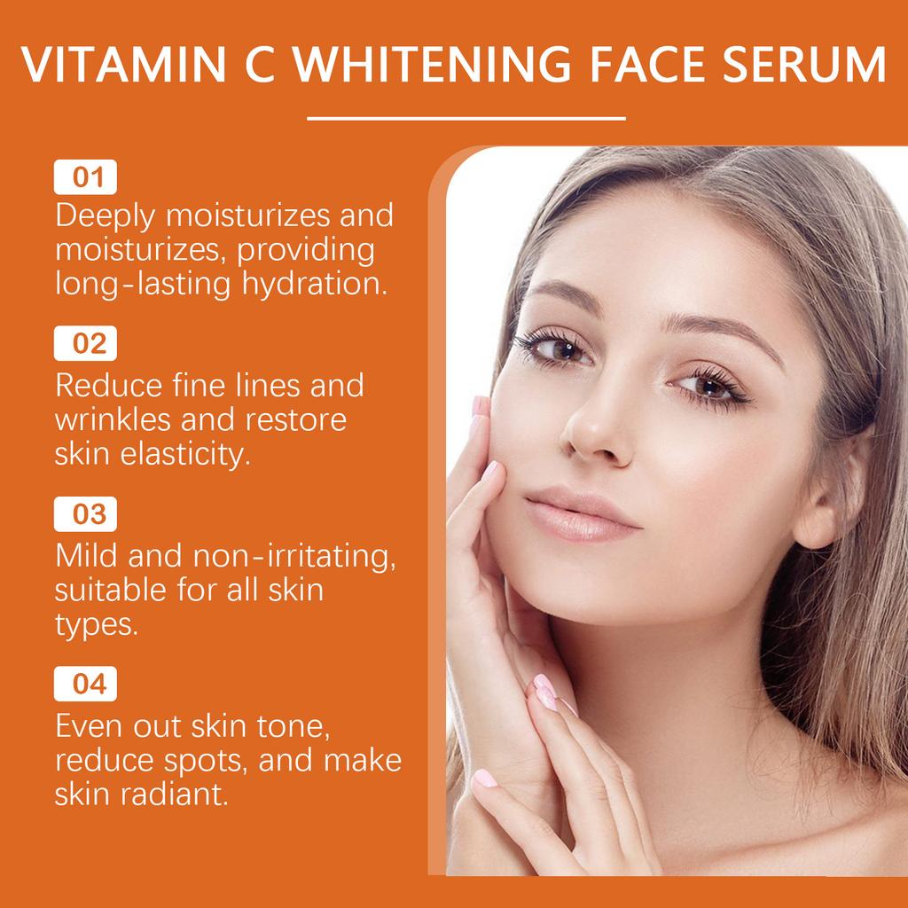 Vitamin C Face Serum Moisturizing Hydrating Smooth Skin EU CPSR Certified West Month Facial Care Serum Less