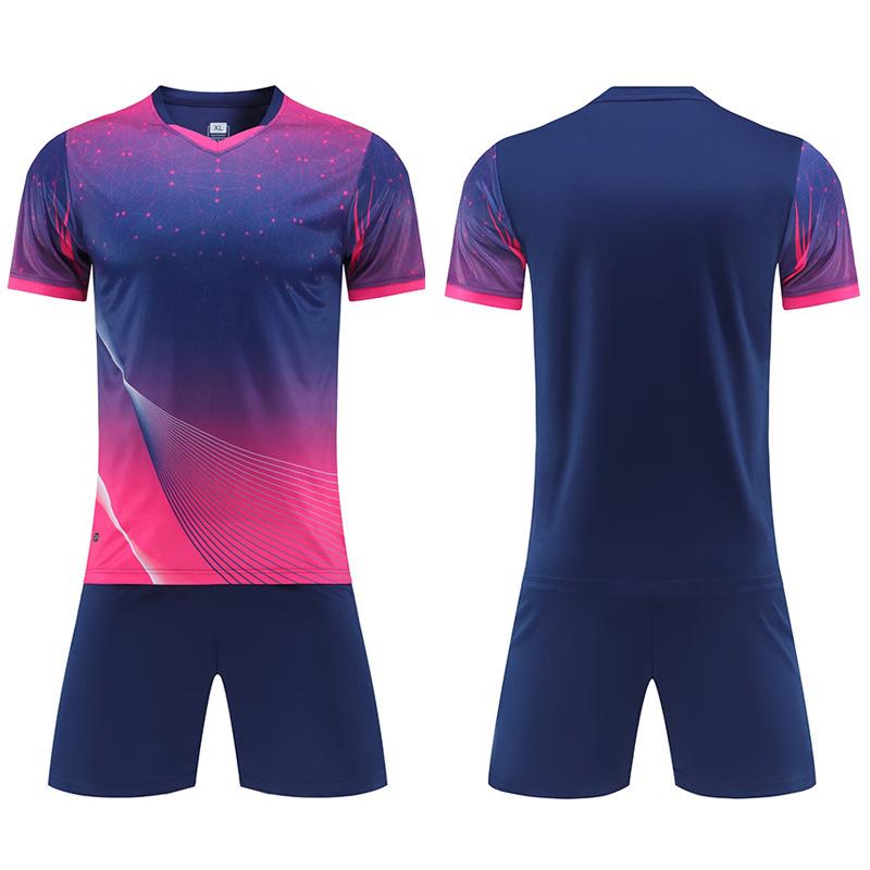 New Football Suit Men'S Team Suit Children'S Adult Sports Training Clothes Primary School Students Game Clothes Football Clothes