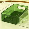 Makeup   PET Plastic Clr Bottom Stripes Desktop Storage Box for Skincare Stationary
