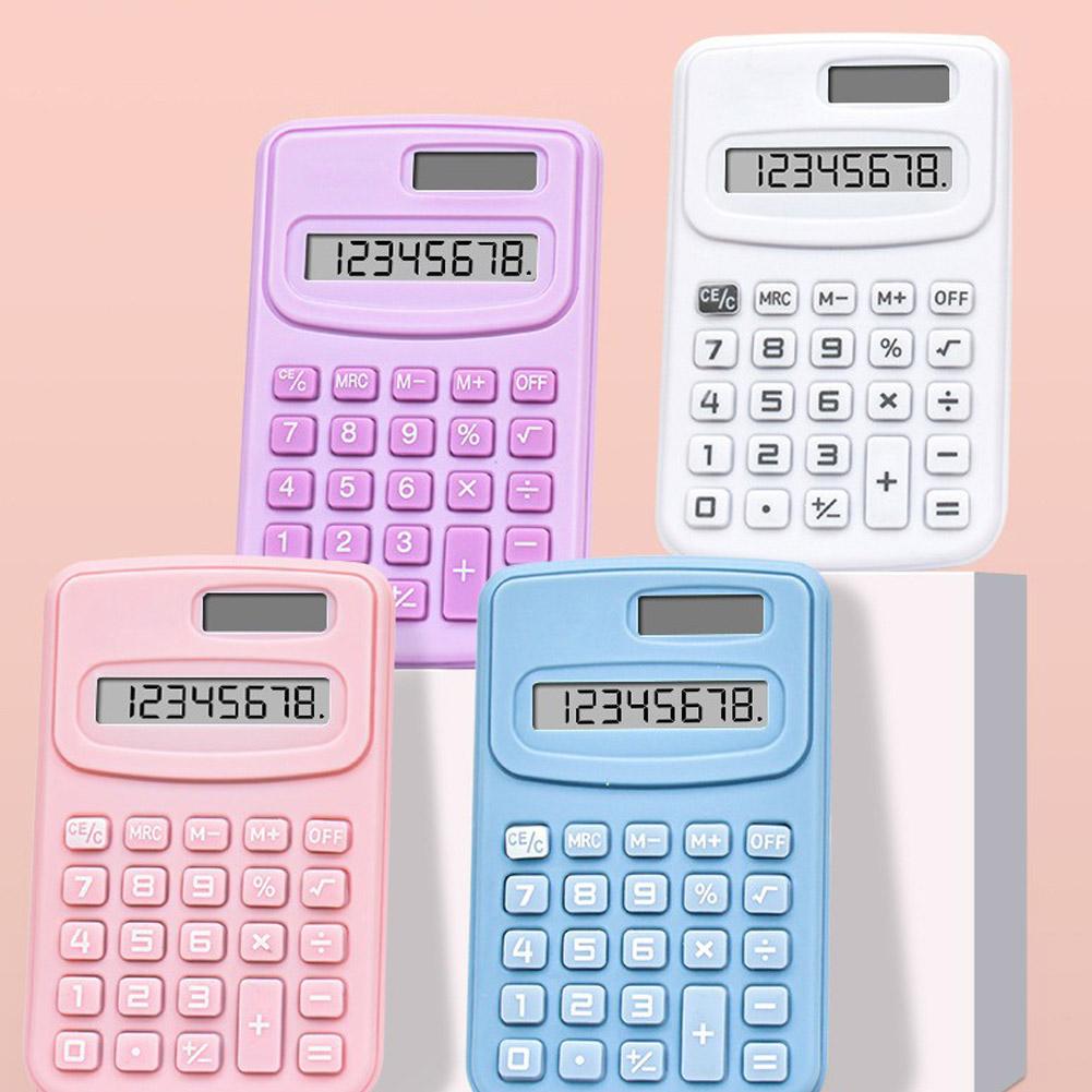 2pcs Cute Pocket Calculator Business 8-Digit LED Large Screen Big Button Mini Calculator Student Calculator Calculadoras Bonitas