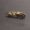 Brass Insect Figurines Miniatures Tea Pet Ornament Pure Copper Field Cricket Statue Desktop Decoration Collection Crafts Decor