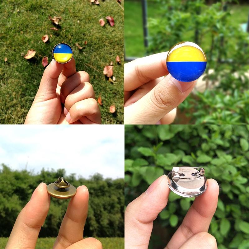 Stilvolle Ukraine Flagge Anstecknadel Brosche für Rucksäcke und Schultaschen