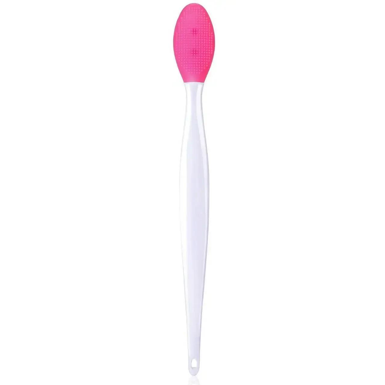 

2-in-1 Silicone Nose & Blackhead Brush - Dual-Sided Facial Cleansing Tool for Lip, Face & Makeup Application бордовый