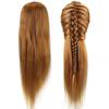 40% Real Human Hair Mannequin Head Hairdresser Training Head Cosmetology Doll Head Blond