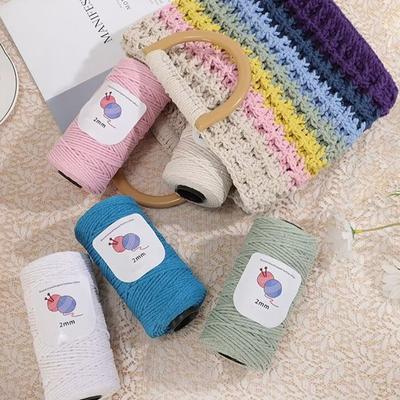 150g/Roll Sewing Colorful Fine Thread Cardigan 2mm Needled Shawl Line Pure Yarn Linen Thread