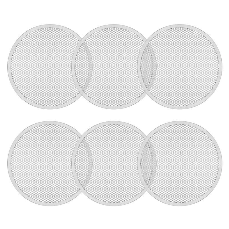

Temperature Resistant 6Pcs 12Inch Pizza Screen Non-Stick Oven Baking Tray Reusable Mesh Pan