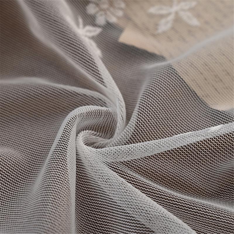 Half Sheer Lace Curtain With Florals Styles Window Dressing Solution Soft Filtering Home Decoration