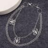 Punk Metal Double Ring Waist Chain With Lobster Clasp For Men And Women