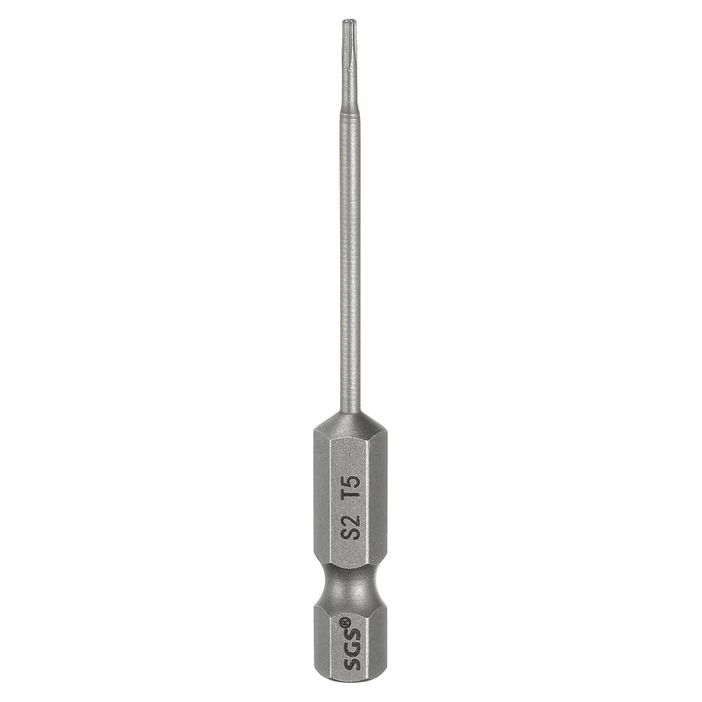 1/3/5pcs T5-T50 Torx Head Screwdriver Bit 1/4" Hex Shank Magnetic No Hole Tamper Proof 6 Point Star S2 Screw Driver Drill Bits