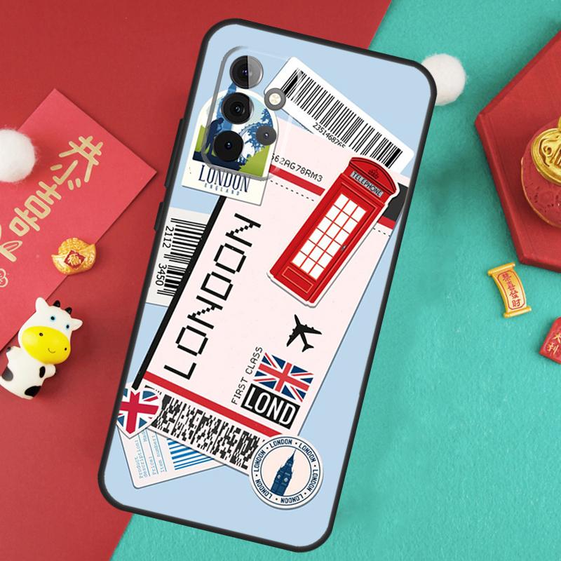 Travel Boarding Pass Tokyo Case For Samsung Galaxy A35 A55 A25 A15 A51 A71 A12 A32 A52 A13 A33 A53 A14 A34 A54 Cover