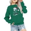 Mote for barn Løstsittende avslappet langermet genser med juleprint Oversized crewneck