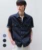 DRAW FIT [Genflox X Drawfit] Linen Denim Roll-Up Shirt [3 Colors]