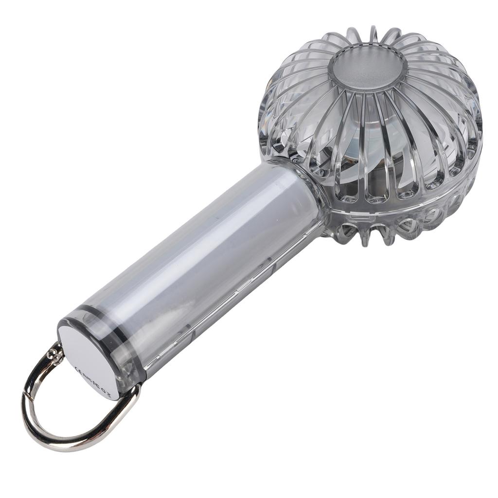 Mini Handheld Fan Transparent with Hook Quiet Small Pocket Fan 1200mAh Rechargeable Battery