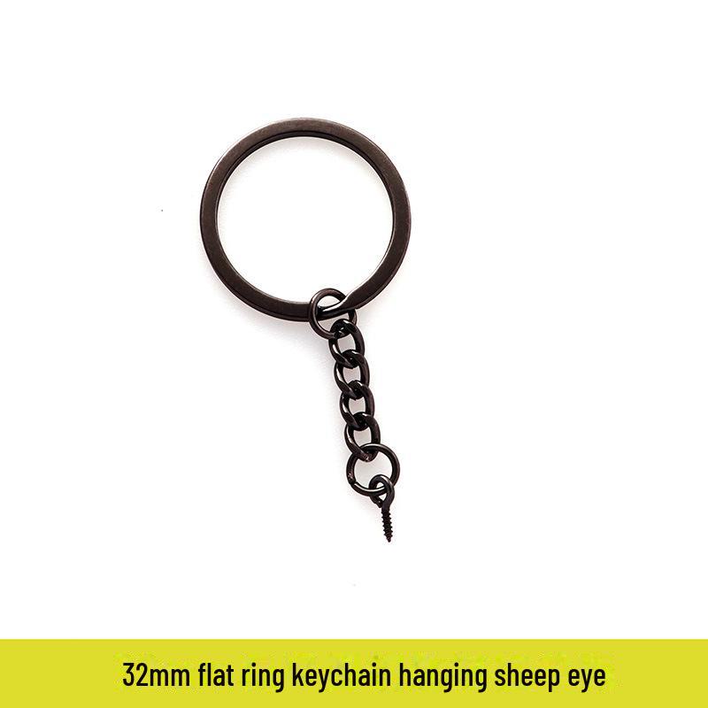 Gun Black Metal Key Chain Doll DIY Jewelry Handmade Accessory