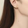 Cercei Lungi Din Argint 925 Bright Fly Gold Plated Butterfly Dangle Earrings, Delicate Feminine Design, Elegant Accessory, Jewelry Box Included, A180
