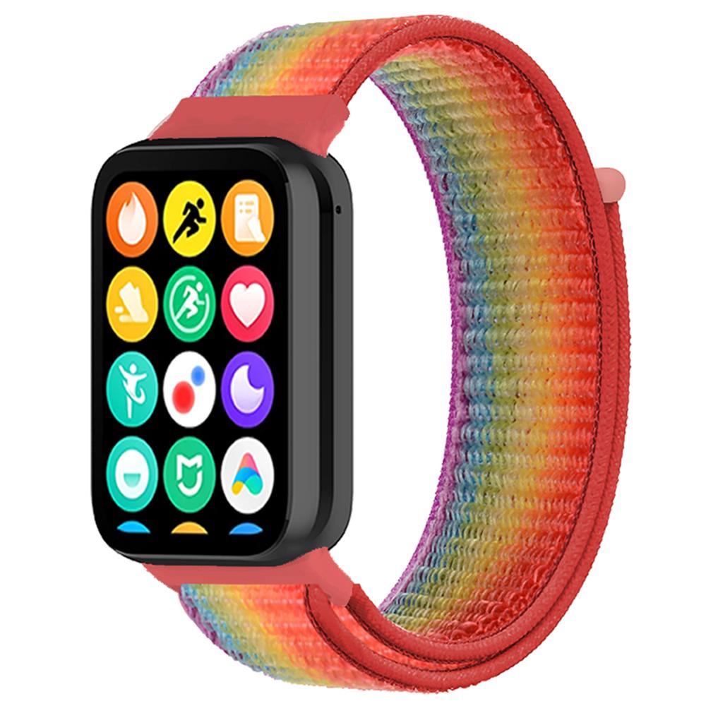 

For Xiaomi Smart Band 8 Pro/Redmi Watch 4 Nylon Loop Watch Band Breathable Sport Strap Lime