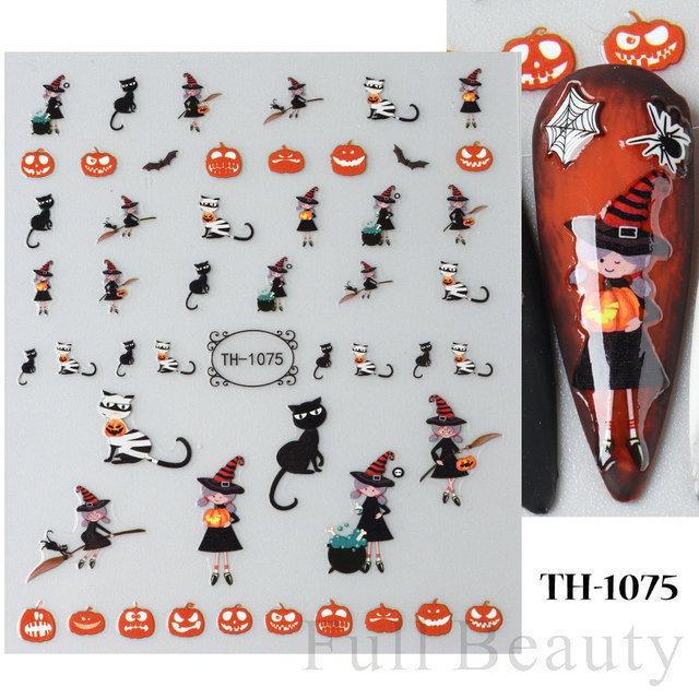 Nail Art Sticker Diablo Series European And American Halloween Laser Spider Scorpion Thin Fortitude Back Glue Nail Sticker