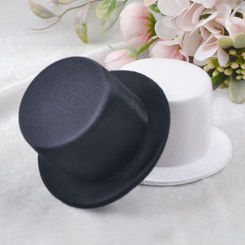 DIY Bare Doll Hat 9cm Mini Top Hat Unfinished EVA Oil Cloth Base For Accessories And Party Decors