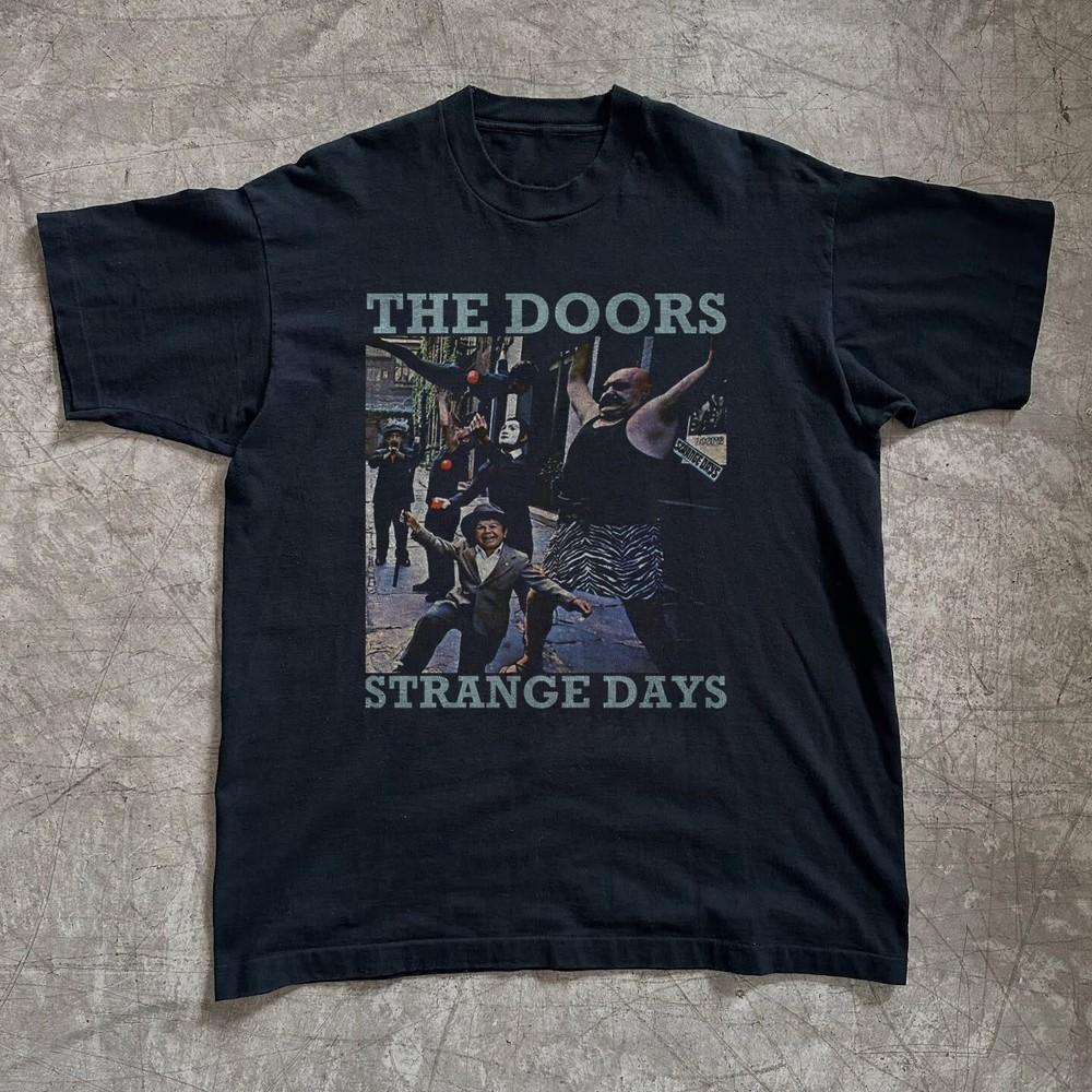 Rare The Doors Strange Days T-Shirt, Unisex Black Cotton T-shirt, Size S-5XL Unisex T-Shirt XXXL