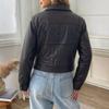 Cross-border New European and American Style Women's Short PU Leather Jacket, Fashionable Stand-collar Versatile Motorcycle Jacket, Spring/autumn Styl