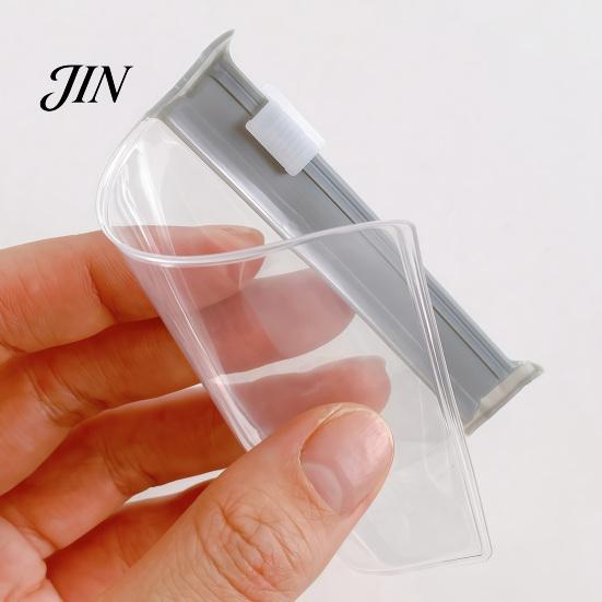 Small Slide Lock Bags Clear Bags, Thick EVA Reusable Storage with Colored Slider, Mini Resealable Pill Pouches, for Coin Jewelry Paper Clips