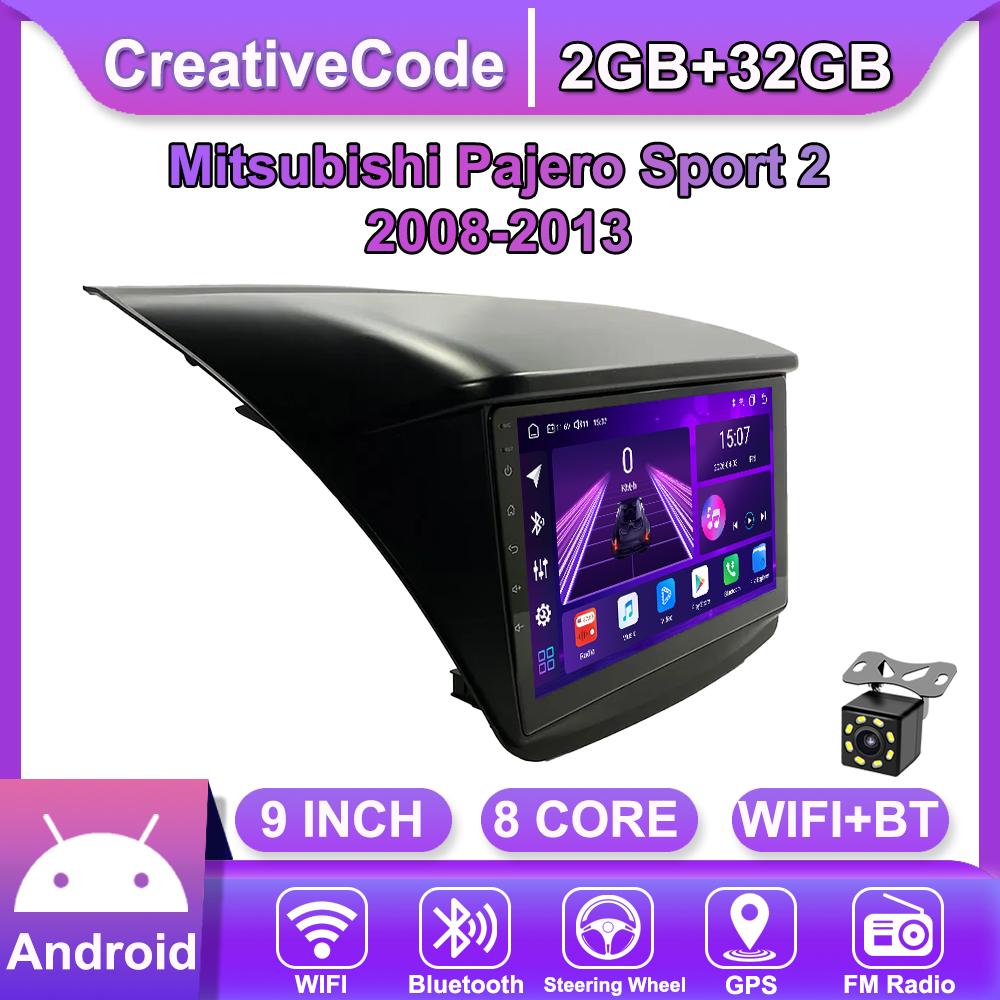 

Автомобильная магнитола Android Car-Play для Mitsubishi Pajero Sport 2 2008-2013 Мультимедийный проигрыватель Головное устройство Стерео Навигация GPS BT WIFI, 8 ЯДЕР ,2+32ГБ чёрный