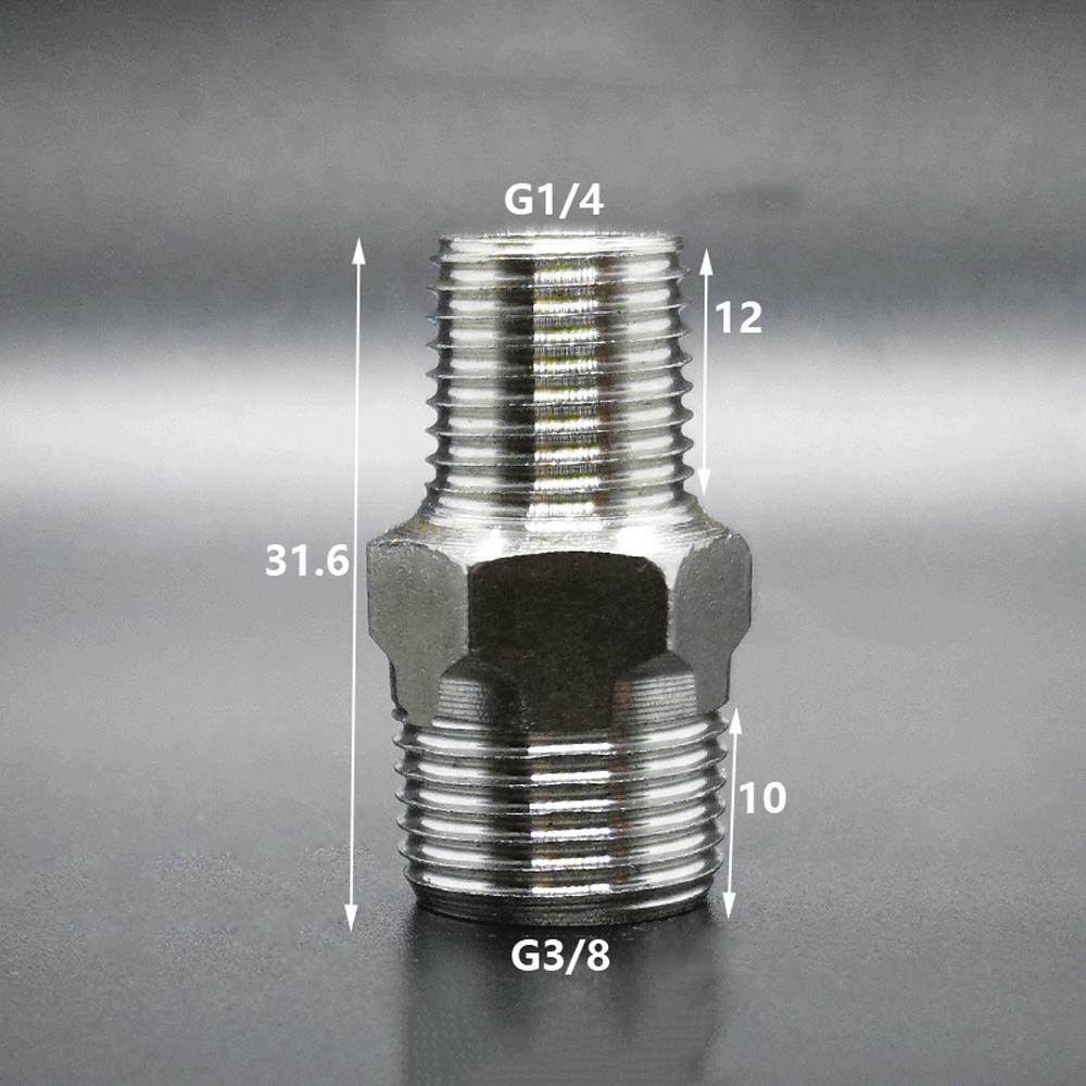 Brass Pipe Hex Nipple Fitting Quick Coupler Adapter 1/8 1/4 3/8 1/2 BSP Male To Male Thread Reducer Water Oil Gas Connector