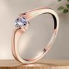 Neue Mode Verlobungsringe Für Frauen Zirkonia Kristall Roségold Farbe Damen Fingerring Hochzeits Schmuck R198