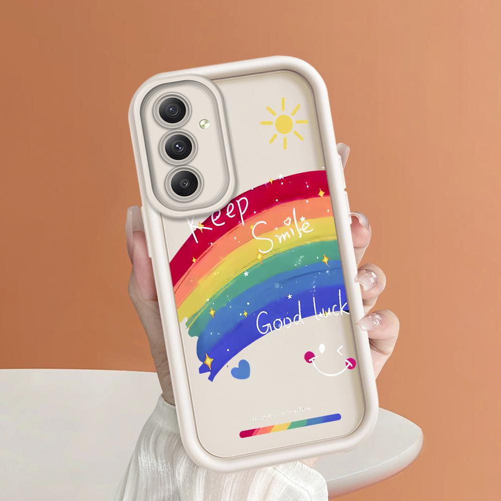 

Мягкий силиконовый квадратный чехол с рисунком лестницы для телефона, полное покрытие, противоударный защитный резиновый чехол для камеры для Samsung Samsung A03S белый