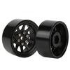 2pcs Alloy Beadlock Wheel Rims Accessory Fit for TRAXXAS TRX4 110 RC Crawler CarBlack