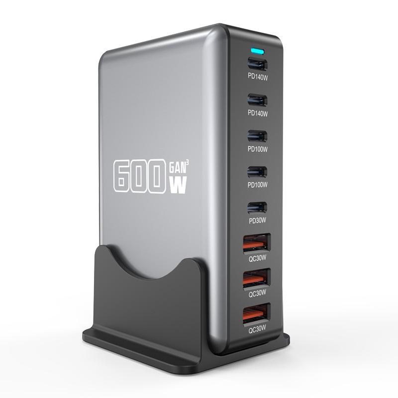 440W GaN PD Charger: Multifunctional 8-Port Desktop USB Adapter