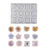 Creative Star Heart Round Hexagon Sturdy Silicone Mold Accessory for Craft Supplies Sand Flow Effect Easy To Use