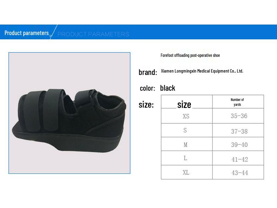 Square Toe Forefoot Surgery Recovery Shoe - Breathable Pressure Relief & Fracture Support