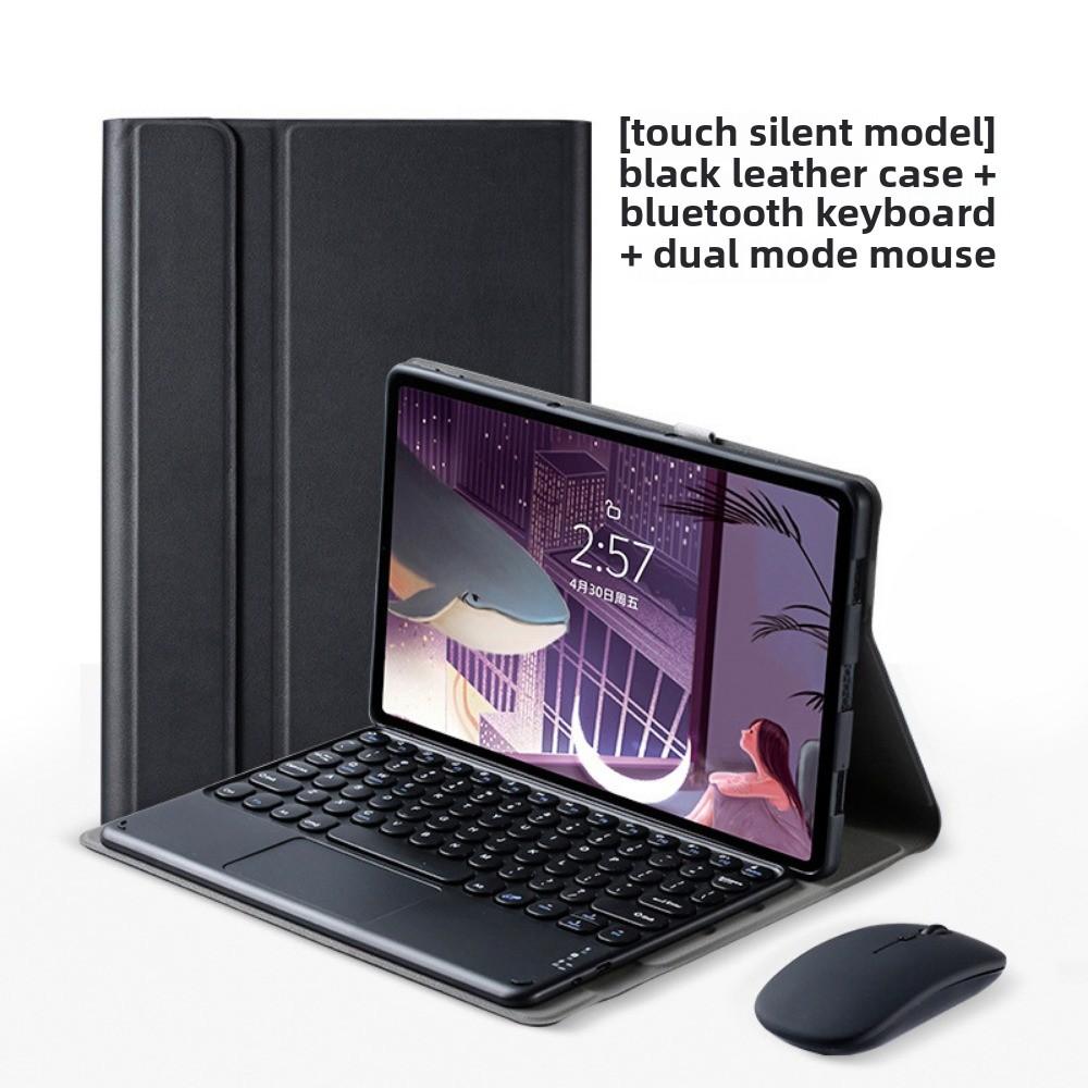 Leather Keyboard Case for iPad Air 6 10.2 Inch with Pencil Slot Magnetic Detachable Bluetooth Keyboard Protective Cover