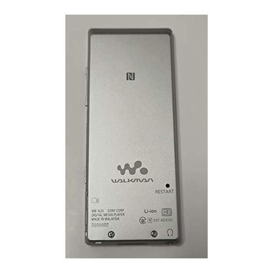 SONY Walkman A20 Series 16GB High Resolution Sound Source Compatible 2015 Model Silver NW-A25 SM