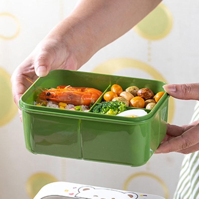 BPA-freie Lunchbox - 1200 ml auslaufsicherer Lebensmittelbehälter für Schule/Büro Mikrowellengeeignete Kunststoff-Bento-Box