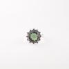 Round Green Tourmaline Gemstone 925 Sterling Silver Jewelry Handmade Girls Ring RR-7-49